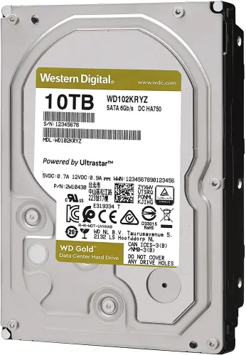 WD Gold Enterprise WD102KRYZ 10TB 7200RPM 256MB 3.5″ SATA3 Harddisk
