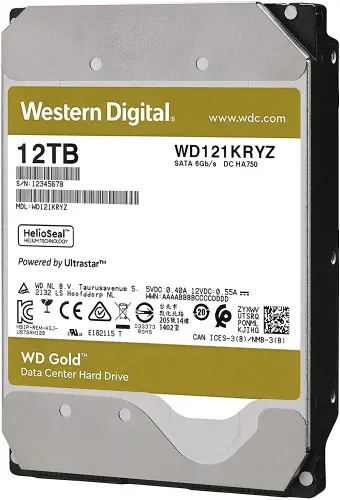 WD Gold Enterprise WD121KRYZ 12TB 7200RPM 256MB 3.5″ SATA3 Harddisk