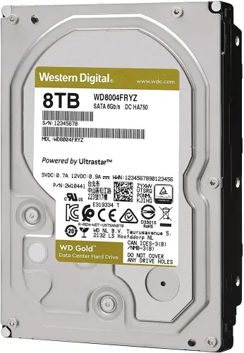 WD Gold Enterprise WD8004FRYZ 8TB 7200RPM 256MB 3.5″ SATA3 Harddisk