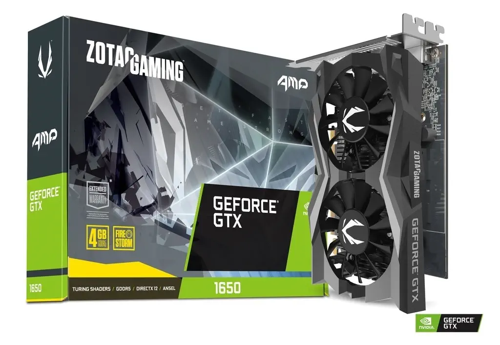 Zotac GeForce GTX 1650 AMP ZT-T16500D-10L 4GB GDDR5 128Bit DX12 Gaming Ekran Kartı