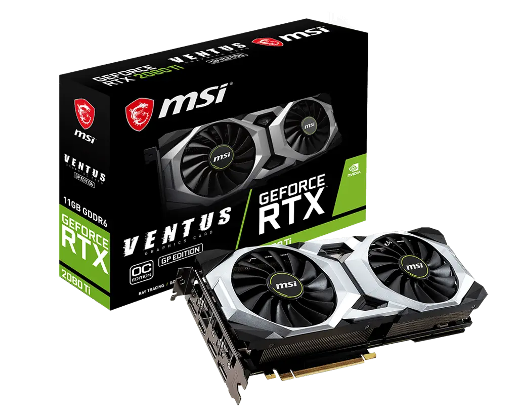 MSI GeForce RTX 2080 TI VENTUS GP OC 11GB GDDR6 352Bit DX12 Gaming (Oyuncu) Ekran Kartı