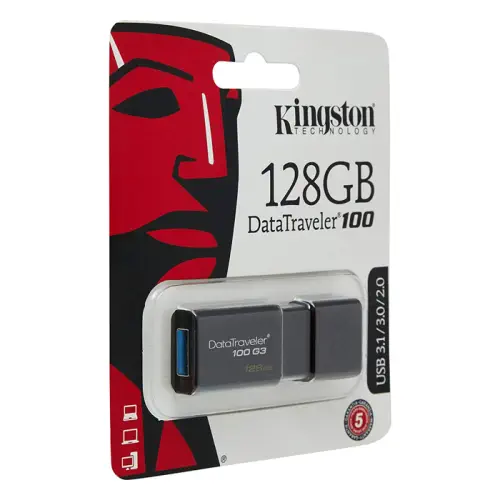 Kingston DataTraveler 100 G3 DT100G3/128GB 128GB USB 3.0 Flash Bellek