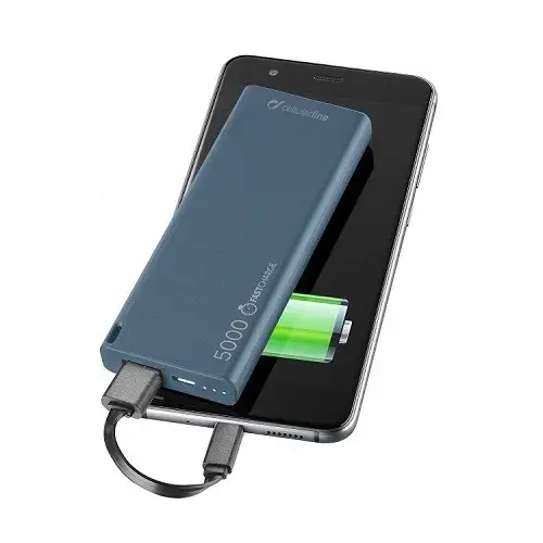 CellularLine FreePower Slim 5000 mAh Mavi Taşınabilir Şarj Cihazı - Distribütör Garantili