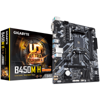 Gigabyte B450M H AMD B450 Soket AM4 DDR4 3600(OC)MHz mATX Gaming (Oyuncu) Anakart