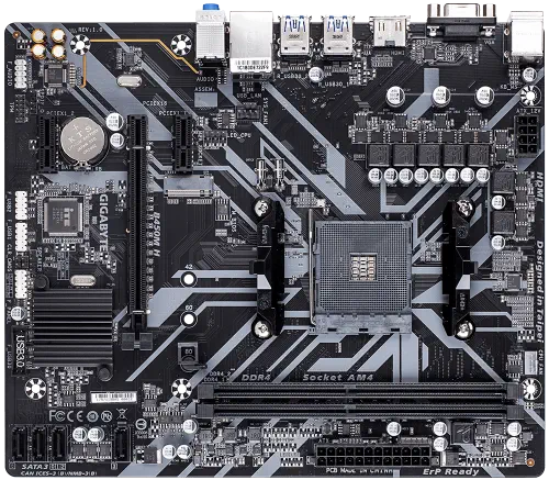 Gigabyte B450M H AMD B450 Soket AM4 DDR4 3600(OC)MHz mATX Gaming (Oyuncu) Anakart