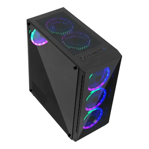 Frisby FC-9280G-6F 600W Dahili PSU`lu  USB 3.0 6 x Dual Ring Fan Temperli Cam ATX Mid-Tower Gaming (Oyuncu) Kasa