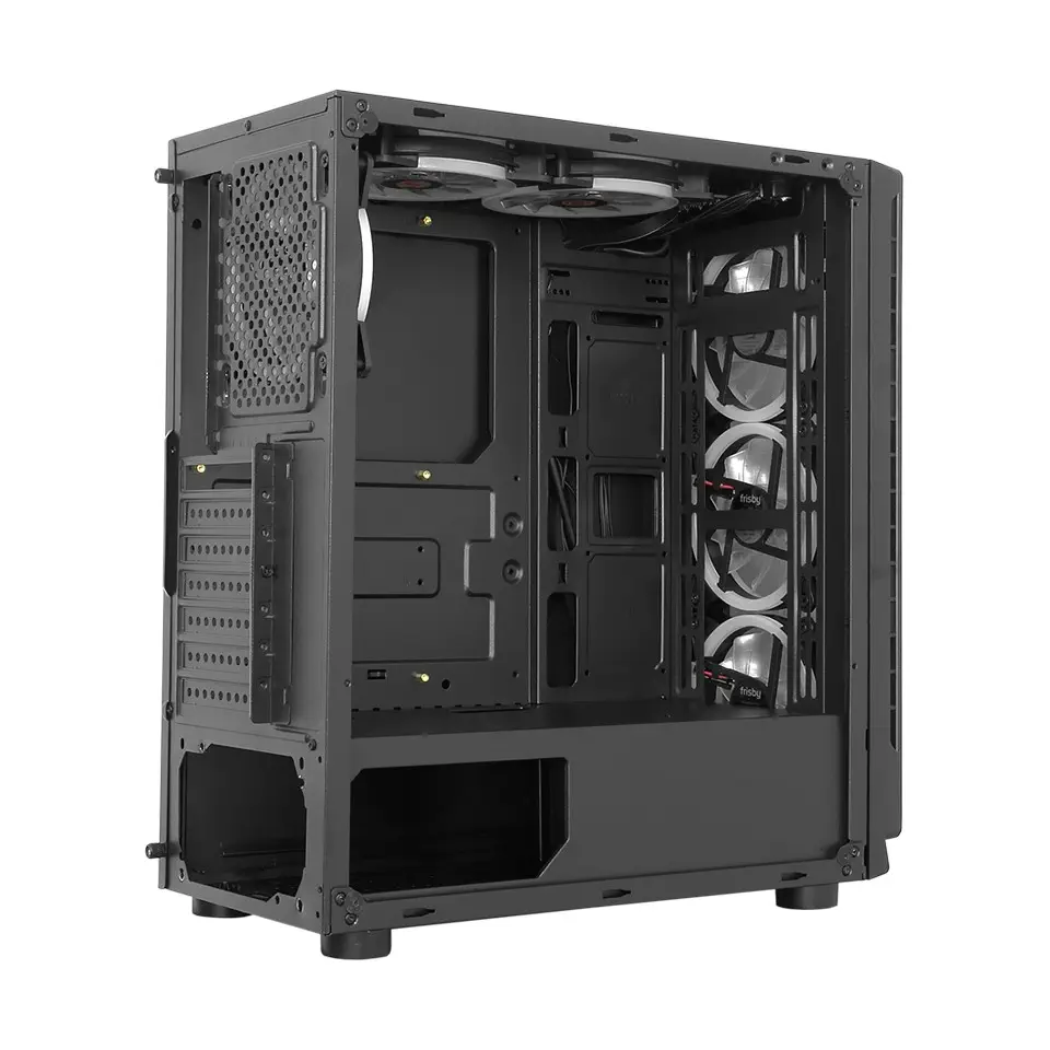 Frisby FC-9280G-6F 600W Dahili PSU`lu USB 3.0 6 x Dual Ring Fan Temperli Cam ATX Mid-Tower Gaming (Oyuncu) Kasa