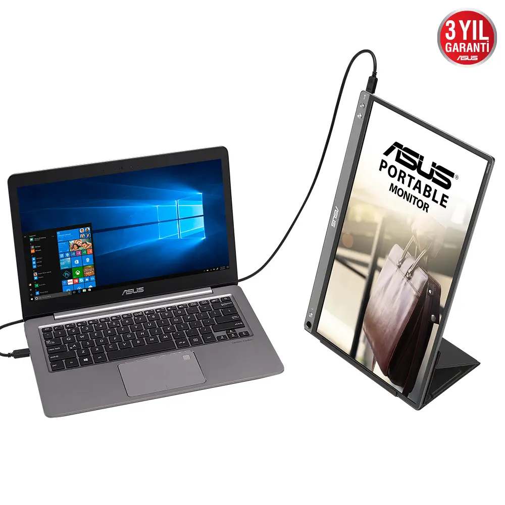 ASUS ZenScreen MB16ACE 15.6″ 5ms 60Hz Flicker-Free IPS Full HD Taşınabilir Monitör