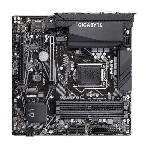 Gigabyte Z490M Intel Z490 Soket 1200 DDR4 3200Mhz mATX Gaming (Oyuncu) Anakart