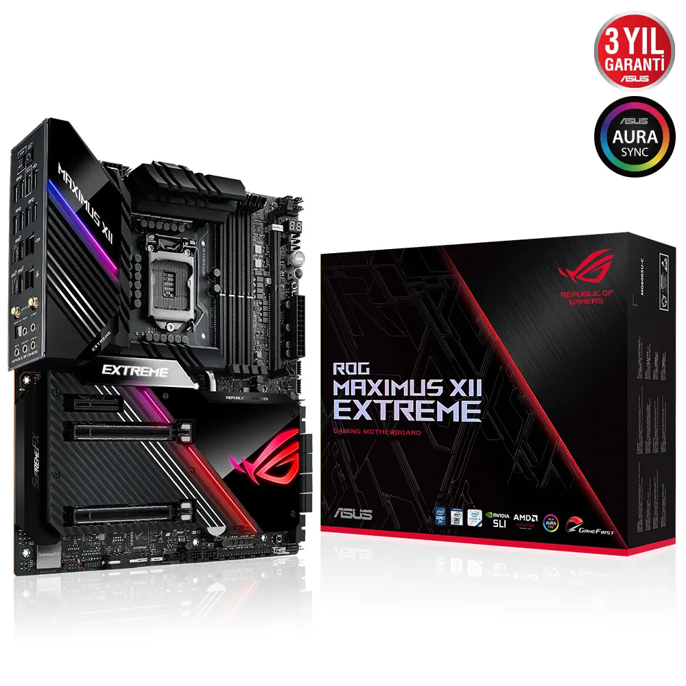 Asus ROG MAXIMUS XII EXTREME Intel Z490 Soket 1200 DDR4 4800(OC)MHz E-ATX Gaming (Oyuncu) Anakart