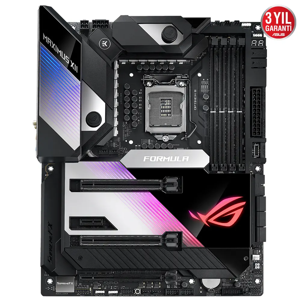 Asus ROG MAXIMUS XII FORMULA Intel Z490 Soket 1200 DDR4 4800(OC)MHz ATX Gaming (Oyuncu) Anakart