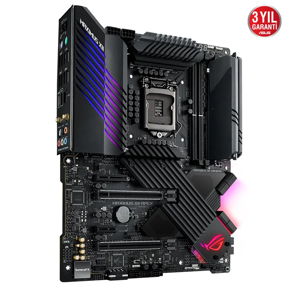 Asus ROG MAXIMUS XII APEX Intel Z490 Soket 1200 DDR4 4800(OC)MHz ATX Gaming (Oyuncu) Anakart