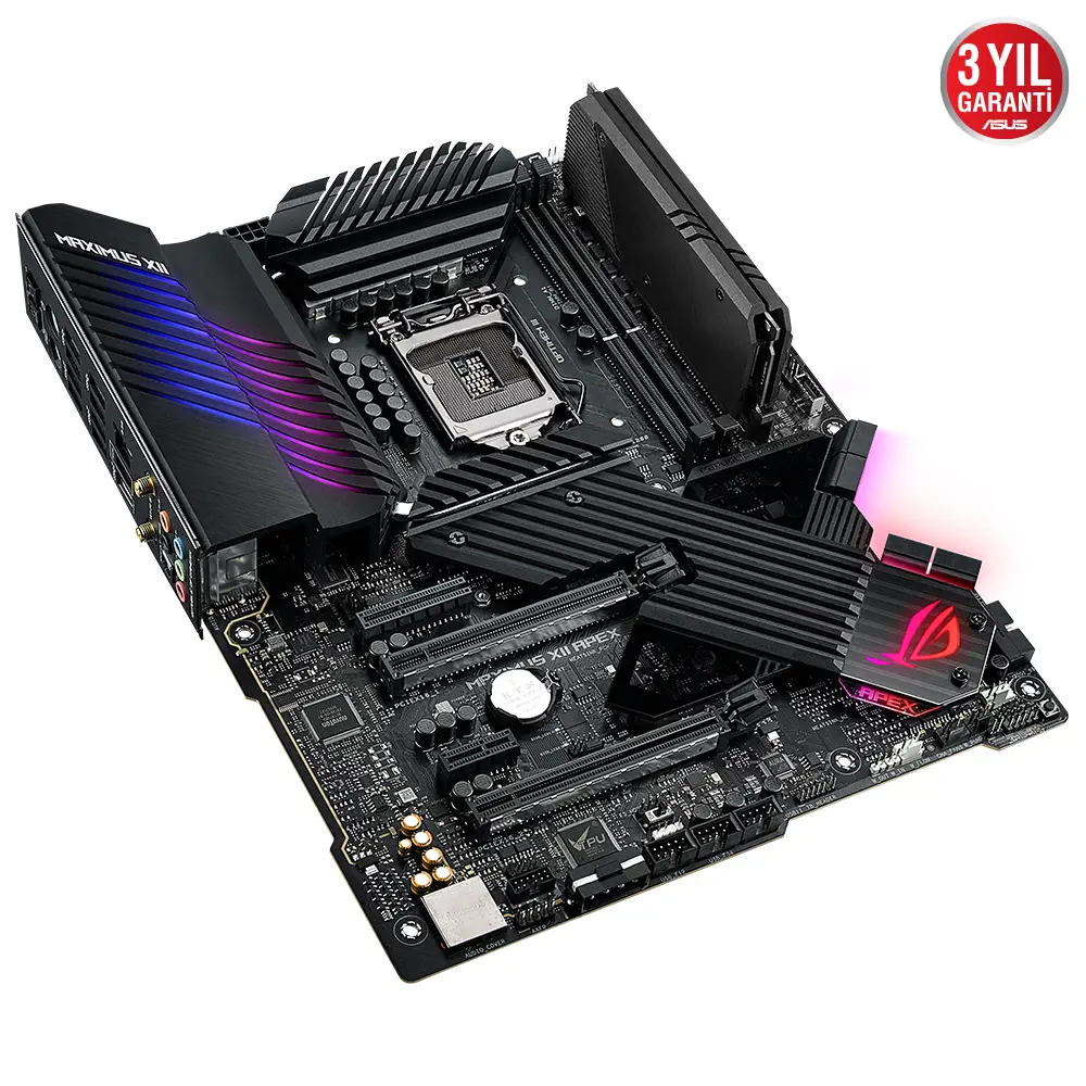 Asus ROG MAXIMUS XII APEX Intel Z490 Soket 1200 DDR4 4800(OC)MHz ATX Gaming (Oyuncu) Anakart