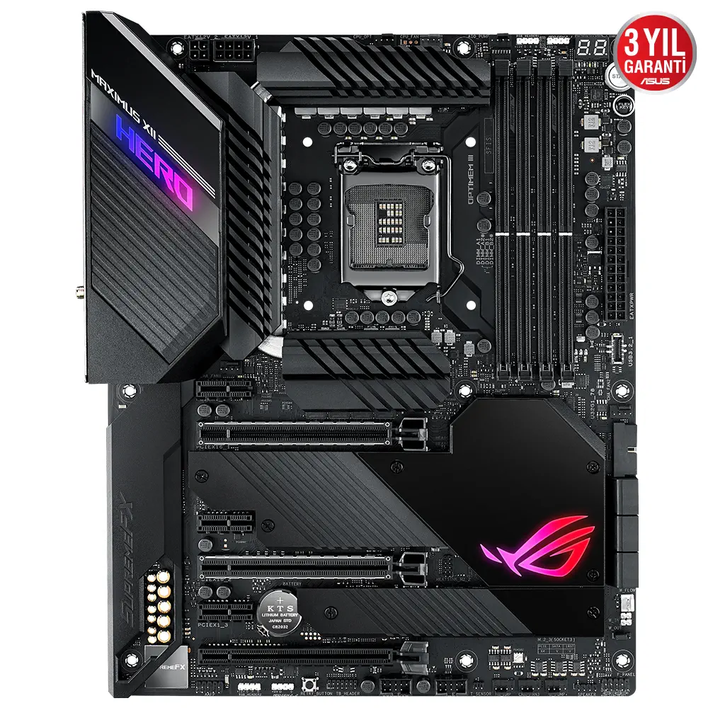 ASUS ROG MAXIMUS XII HERO (WI-FI) Intel Z490 Soket 1200 DDR4 4800(OC)MHz ATX Gaming (Oyuncu) Anakart