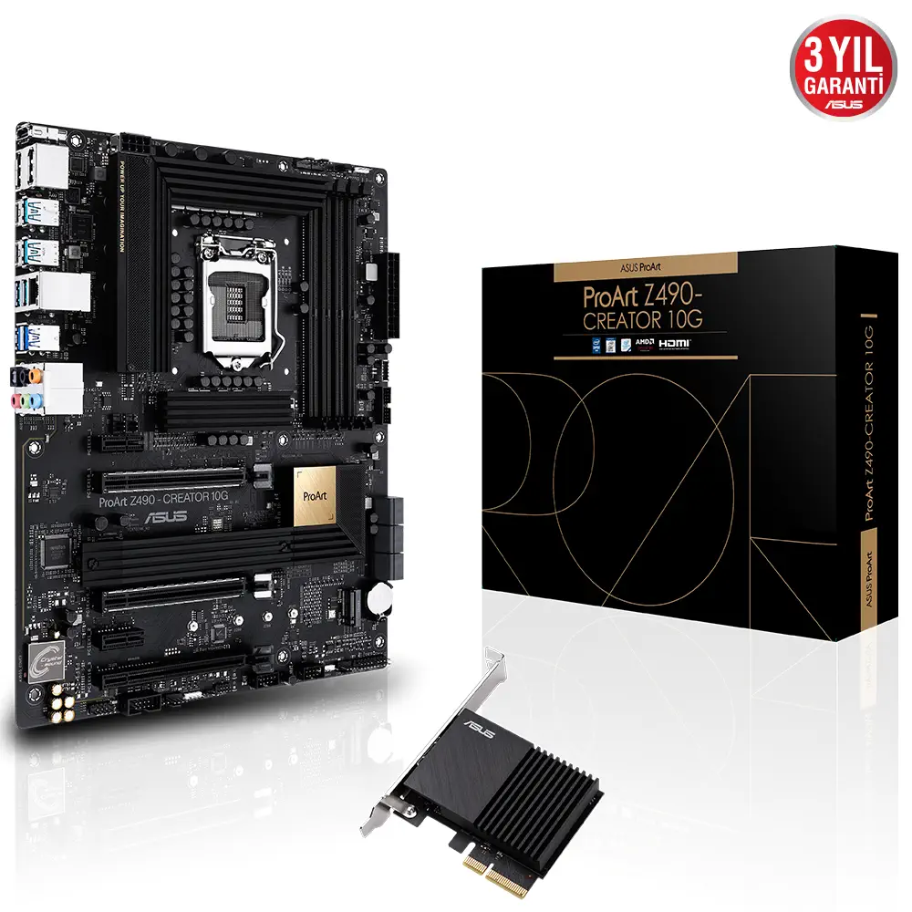 Asus ProArt Z490-CREATOR 10G Intel Z490 Soket 1200 DDR4 4600(OC)MHz ATX Anakart