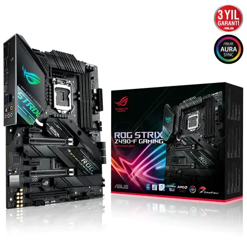 Asus ROG STRIX Z490-F GAMING Intel Z490 Soket 1200 DDR4 4600(OC)MHz ATX Gaming (Oyuncu) Anakart