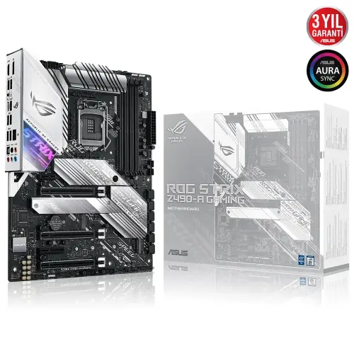 Asus ROG STRIX Z490-A GAMING Intel Z490 Soket 1200 DDR4 4600(OC)MHz ATX Gaming (Oyuncu) Anakart