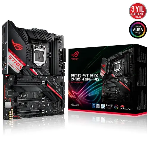 Asus ROG STRIX Z490-H GAMING Intel Z490 Soket 1200 DDR4 4600(OC)MHz ATX Gaming (Oyuncu) Anakart