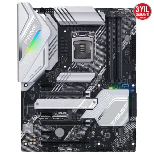 Asus PRIME Z490-A GAMING Intel Z490 Soket 1200 DDR4 4600(OC)MHz ATX Gaming (Oyuncu) Anakart