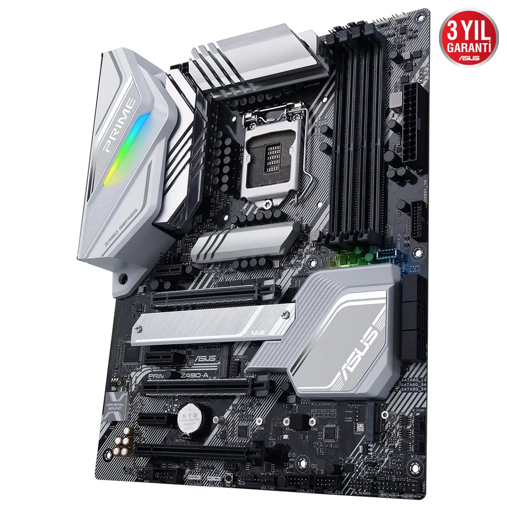 Asus PRIME Z490-A GAMING Intel Z490 Soket 1200 DDR4 4600(OC)MHz ATX Gaming (Oyuncu) Anakart