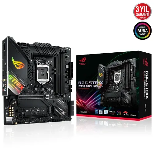 Asus ROG STRIX Z490-G GAMING (WI-FI) Intel Z490 Soket 1200 DDR4 4600(OC)MHz mATX Gaming (Oyuncu) Anakart