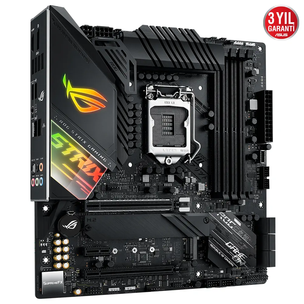 Asus ROG STRIX Z490-G GAMING Intel Z490 Soket 1200 DDR4 4600(OC)MHz mATX Gaming (Oyuncu) Anakart