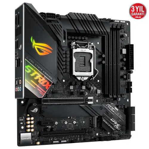Asus ROG STRIX Z490-G GAMING Intel Z490 Soket 1200 DDR4 4600(OC)MHz mATX Gaming (Oyuncu) Anakart