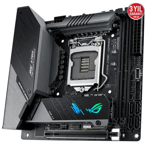 Asus ROG STRIX Z490-I GAMING Intel Z490 Soket 1200 DDR4 4800(OC)MHz Mini ITX Gaming (Oyuncu) Anakart