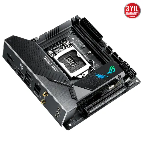 Asus ROG STRIX Z490-I GAMING Intel Z490 Soket 1200 DDR4 4800(OC)MHz Mini ITX Gaming (Oyuncu) Anakart