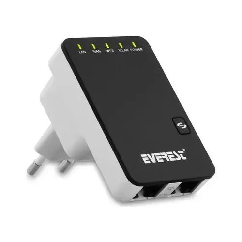 Everest EWR-523N2 N Multi-Function 300Mbps Repeater+Access+Point+Bridge+Client Siyah Router