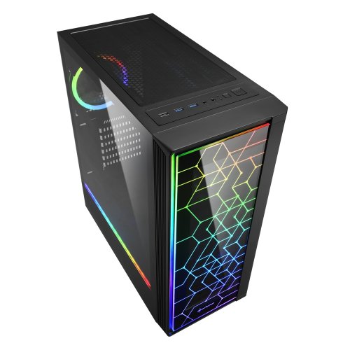 Sharkoon RGB-LIT-100 USB 3.0 RGB ATX Mid-Tower Gaming (Oyuncu) Kasa