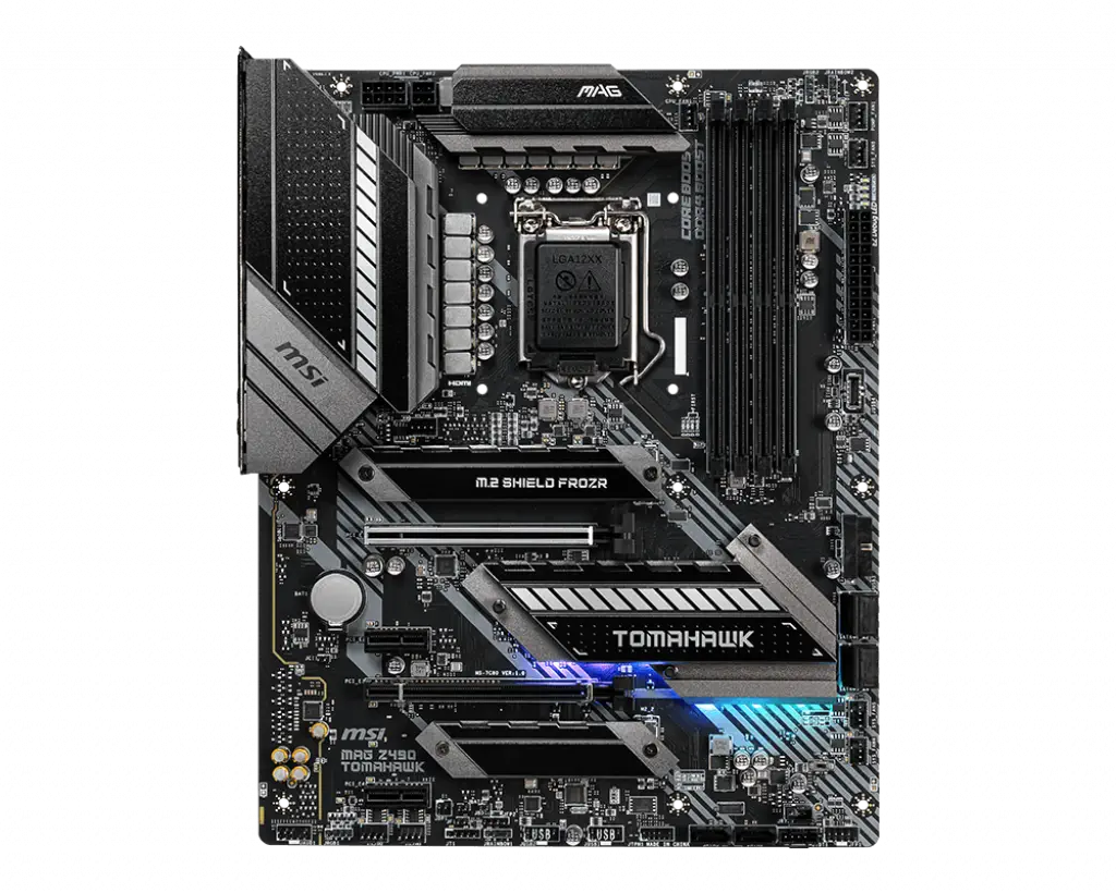 MSI MAG Z490 TOMAHAWK Intel Z490 Soket 1200 DDR4 4800(OC)MHz ATX Gaming (Oyuncu) Anakart