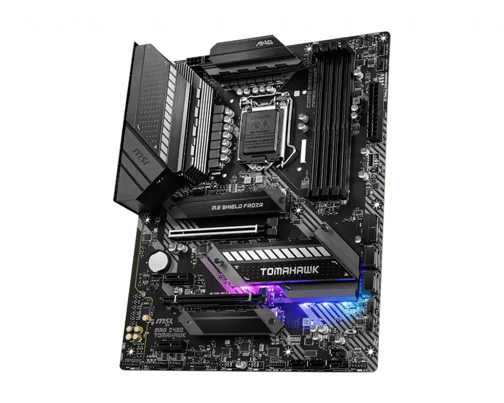 MSI MAG Z490 TOMAHAWK Intel Z490 Soket 1200 DDR4 4800(OC)MHz ATX Gaming (Oyuncu) Anakart