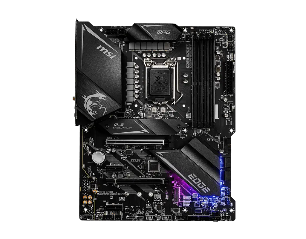 MSI MPG Z490 GAMING EDGE WIFI Intel Z490 Soket 1200 DDR4 4800(OC)MHz ATX Gaming (Oyuncu) Anakart