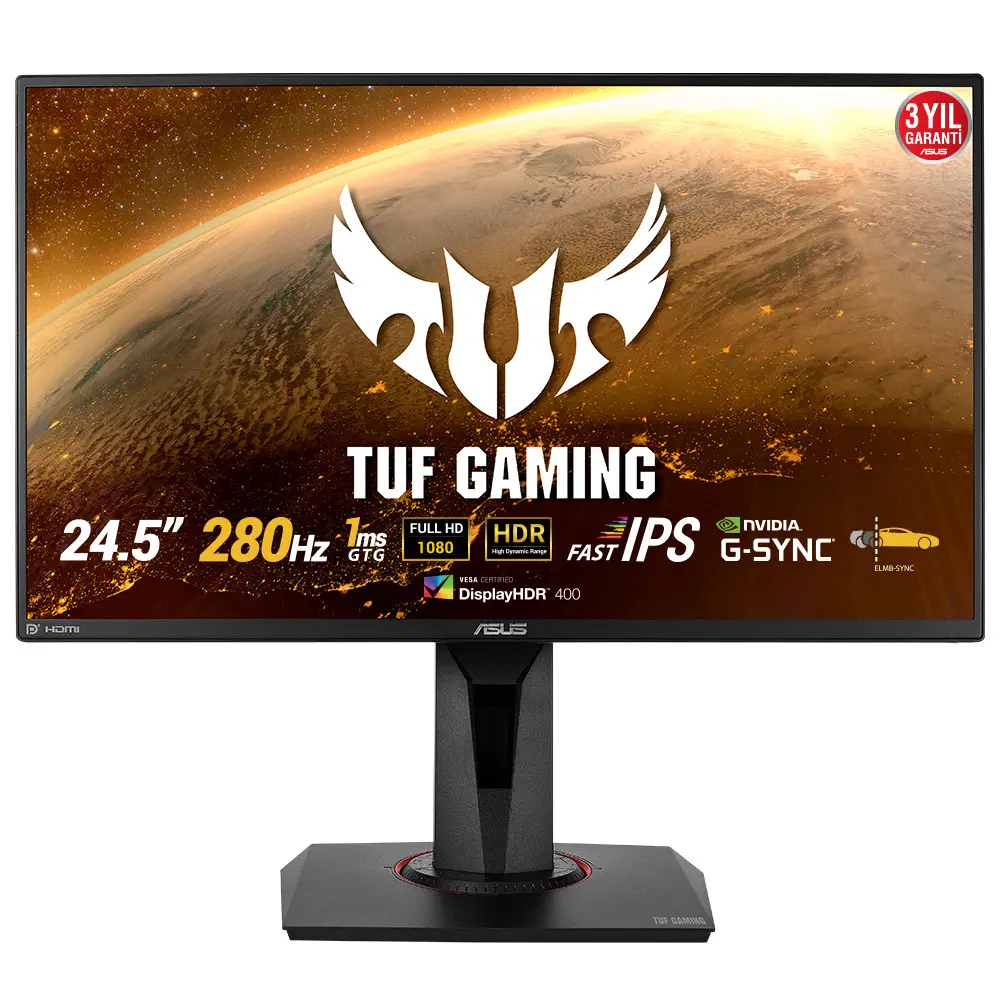 Asus TUF Gaming VG259QM 24.5″ 1ms 280Hz Fast IPS Full HD Gaming (Oyuncu) Monitör