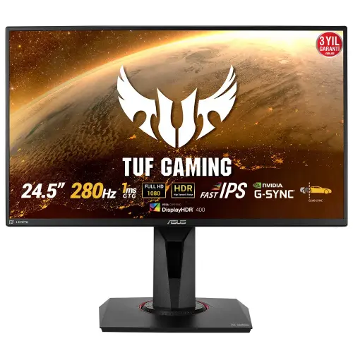 Asus TUF Gaming VG259QM 24.5″ 1ms 280Hz Fast IPS Full HD Gaming (Oyuncu) Monitör
