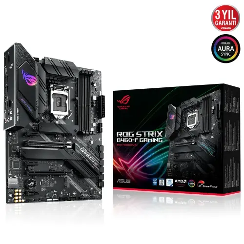 Asus ROG STRIX B460-F GAMING Intel B460 Soket 1200 DDR4 2933MHz ATX Gaming (Oyuncu) Anakart