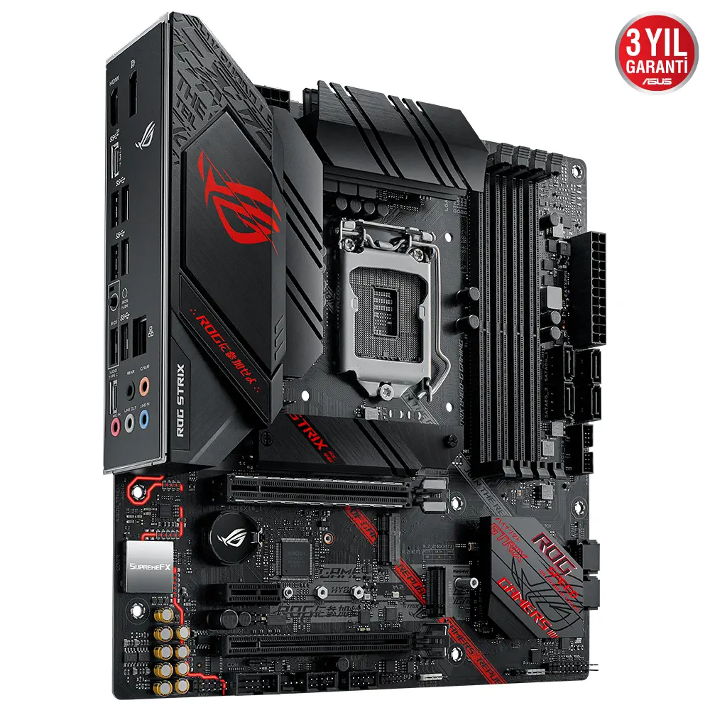 Asus ROG STRIX B460-G GAMING Intel B460 Soket 1200 DDR4 2933MHz mATX Gaming (Oyuncu) Anakart