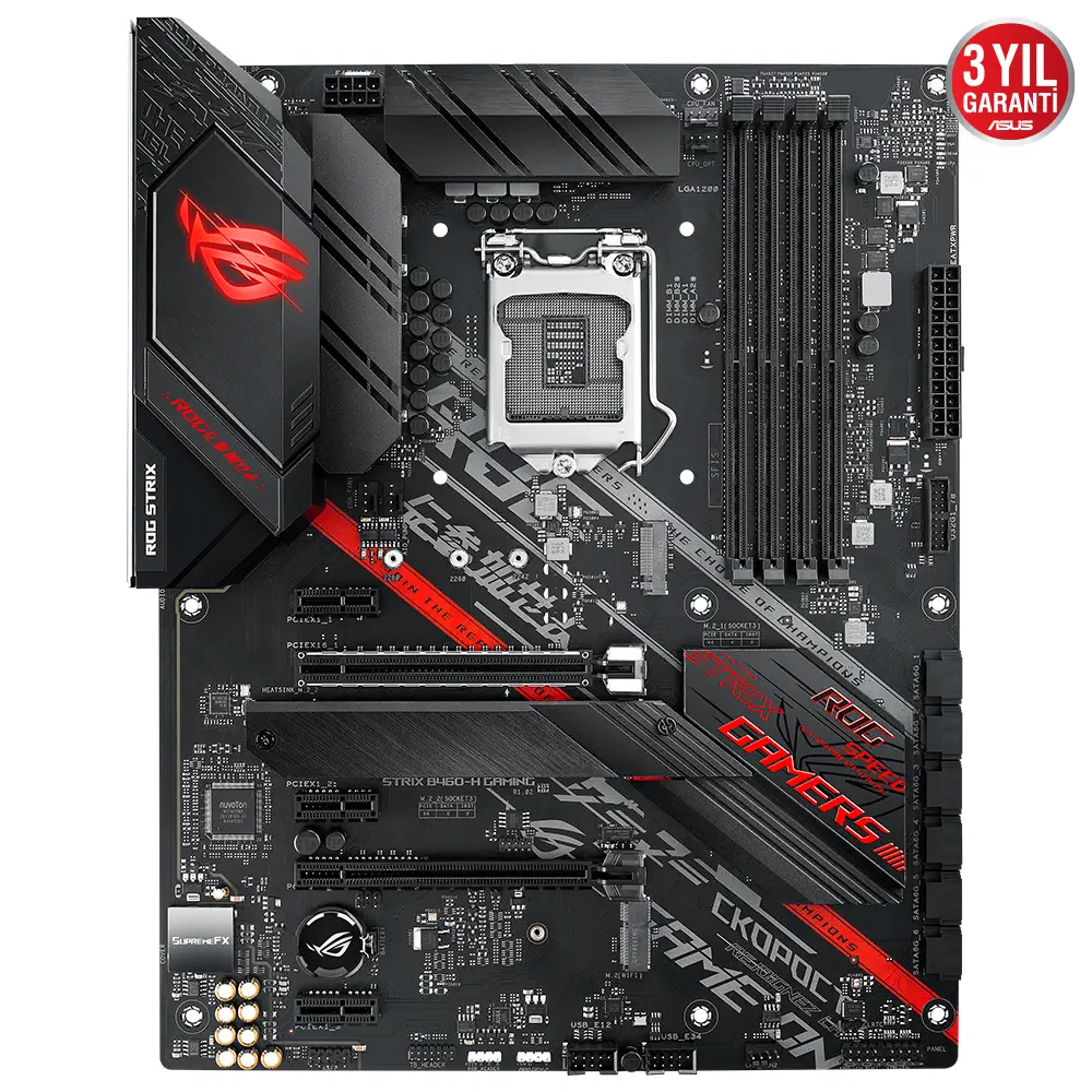 Asus ROG STRIX B460-H GAMING Intel B460 Soket 1200 DDR4 2933MHz ATX Gaming (Oyuncu) Anakart