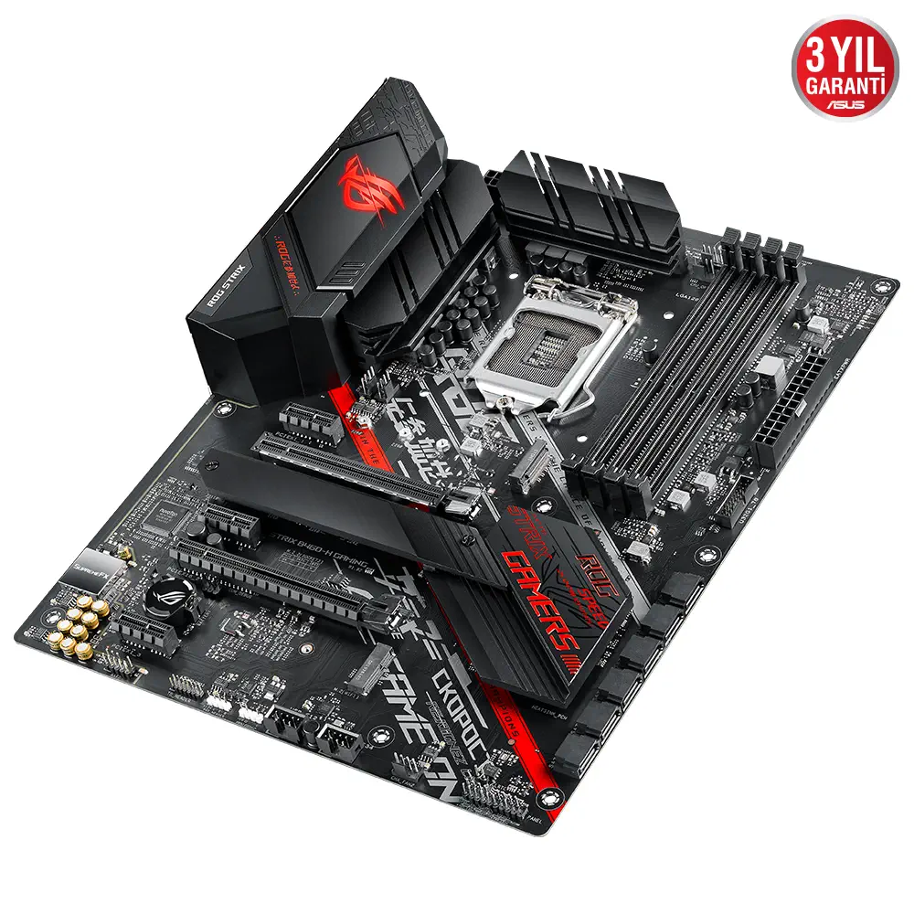 Asus ROG STRIX B460-H GAMING Intel B460 Soket 1200 DDR4 2933MHz ATX Gaming (Oyuncu) Anakart
