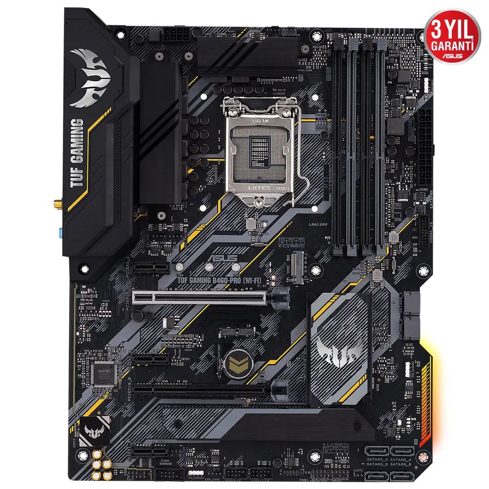Asus TUF GAMING B460-PRO (WI-FI) Intel B460 Soket 1200 DDR4 2933MHz ATX Gaming (Oyuncu) Anakart