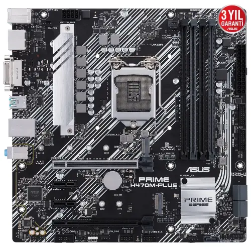 Asus PRIME H470M-PLUS Intel H470 Soket 1200 DDR4 2933MHz mATX Anakart