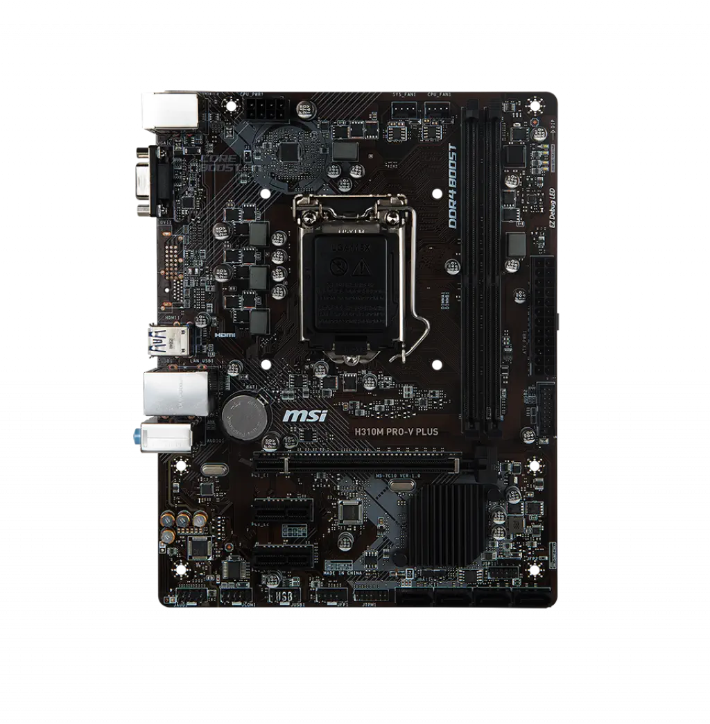 MSI H310M PRO-V PLUS Intel H310 Soket 1151 DDR4 2666 Mhz mATX Gaming (Oyuncu) Anakart