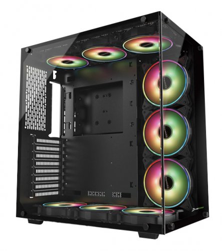 GamePower WARCRY  ATX 6*ARGB Sessiz Fan 650W 80+ Bronz Dahili PSU`lu Temper Cam Gaming RGB Kontrolcüsü ve Uzaktan Kumanda Kasa 
