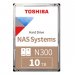 Toshiba N300 HDWG11AUZSVA 10TB 7200Rpm 256MB Sata 3 NAS Harddisk