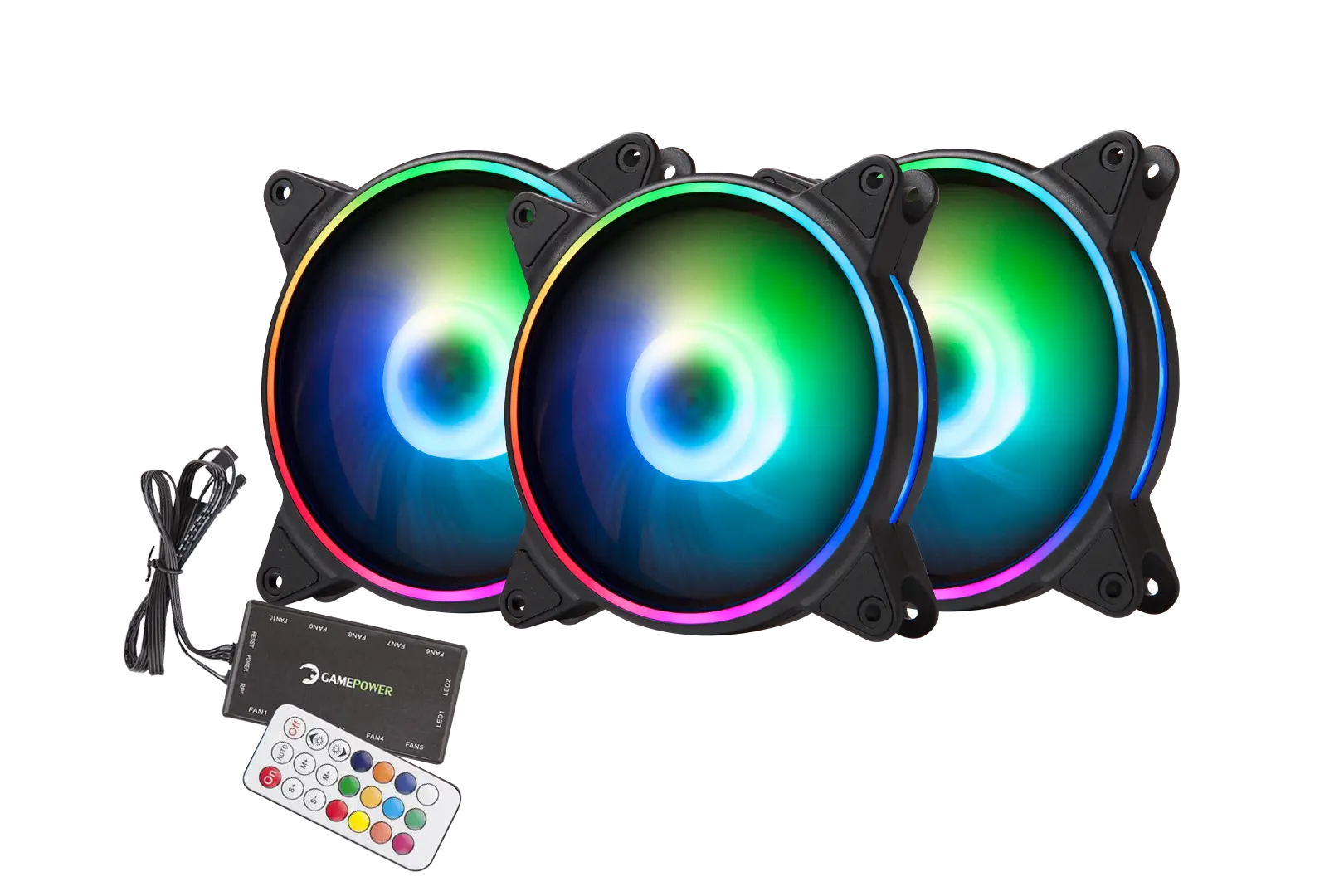 GamePower Air Turbine ARGB/RGB 3*12CM Fan Set Kit