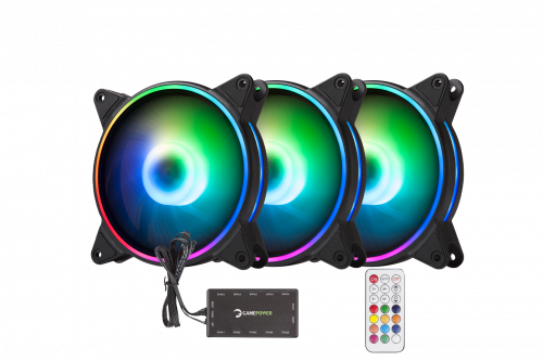 GamePower Air Turbine ARGB/RGB 3*12CM Fan Set Kit