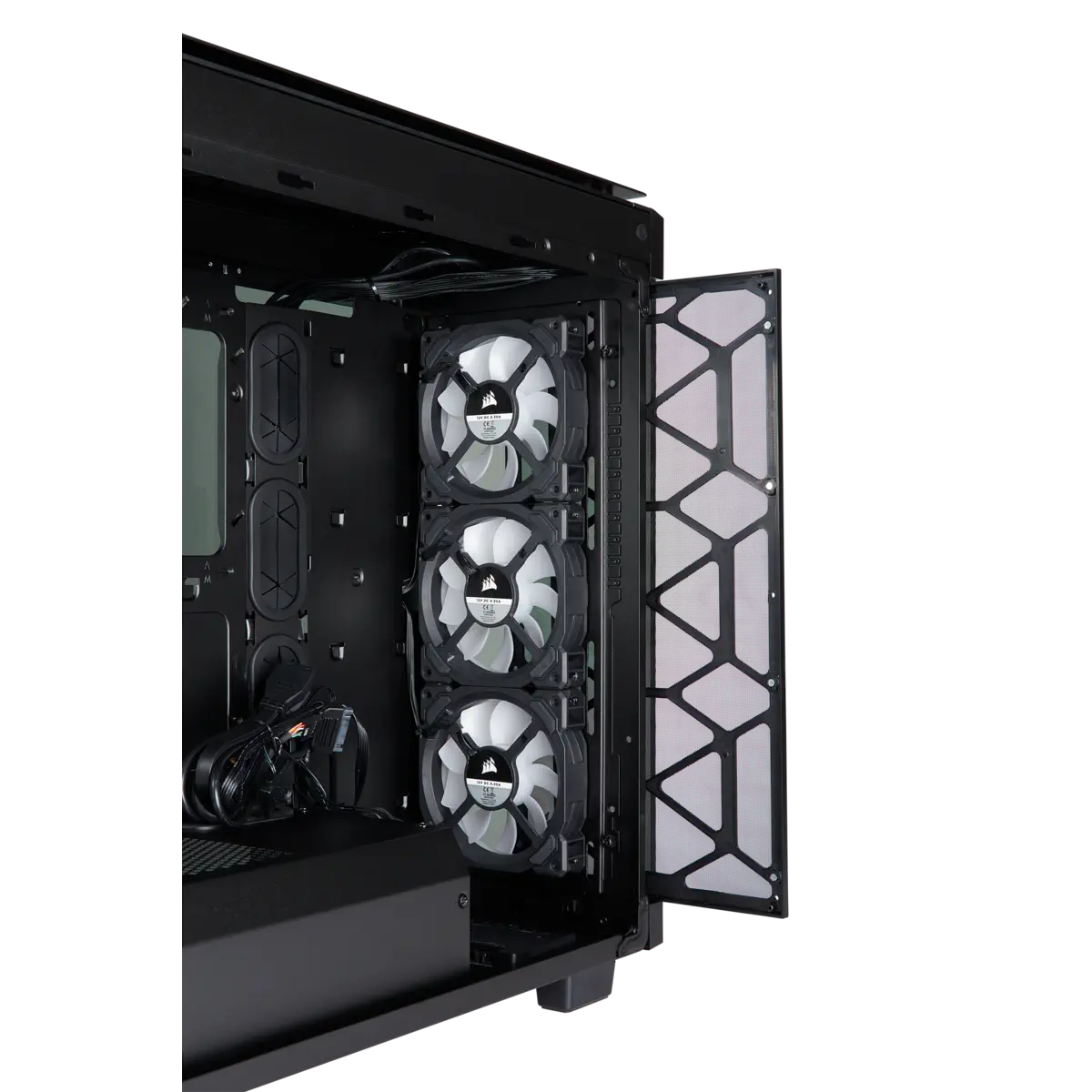 Corsair Obsidian 500D RGB SE Premium CC-9011139-WW USB 3.1 Temperli Cam Siyah ATX Mid-Tower Gaming (Oyuncu) Kasa