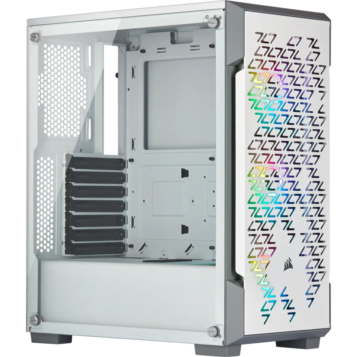 Corsair iCUE 220T RGB Airflow CC-9011174-WW USB 3.0 Temperli Cam Beyaz ATX Mid-Tower Gaming (Oyuncu) Kasa
