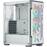 Corsair iCUE 220T RGB Airflow CC-9011174-WW USB 3.0 Temperli Cam Beyaz ATX Mid-Tower Gaming (Oyuncu) Kasa